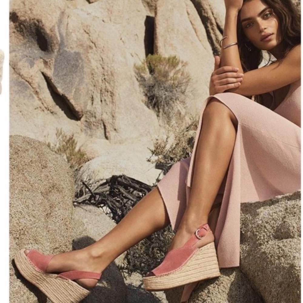 Marc Fisher Pink Wedge Espadrilles